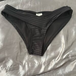 Black Striped Bikini Bottom